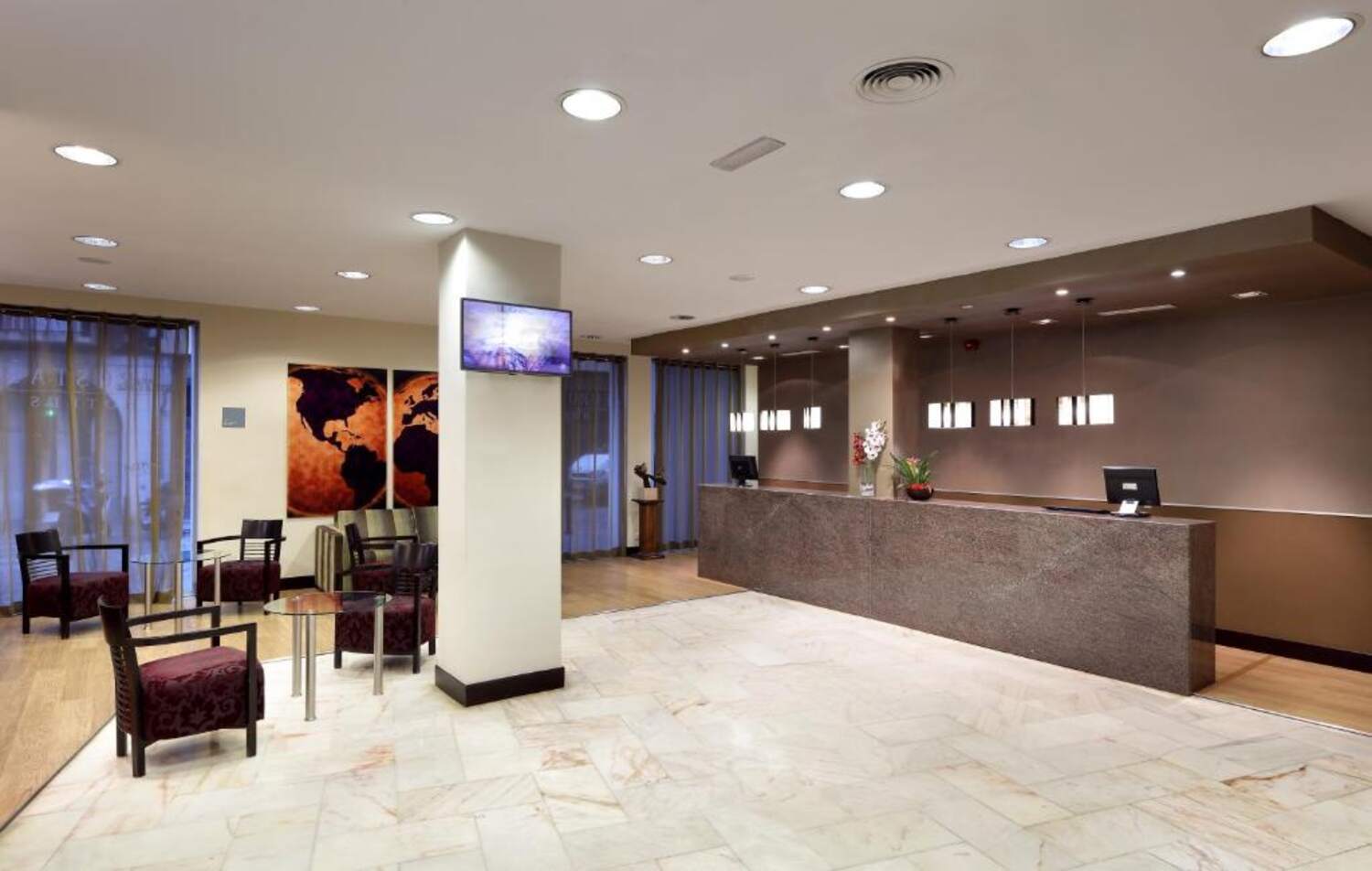Reception area of Dorma Tartessos in Huelva