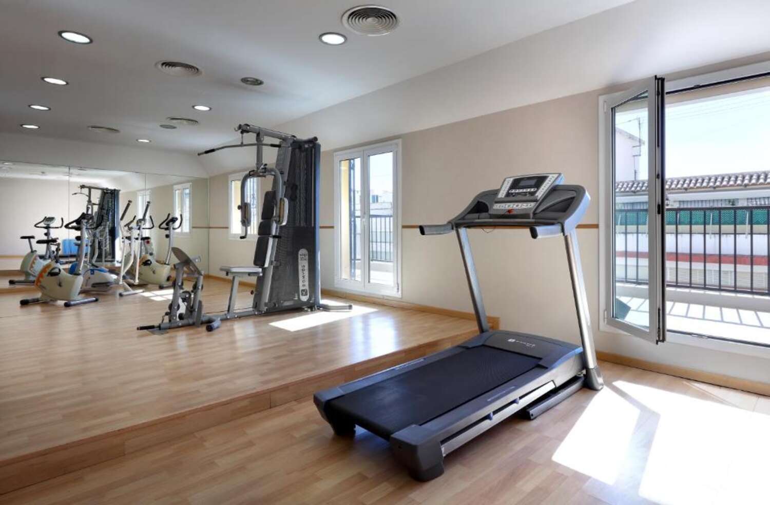 Fitness room with treadmill at Dorma Tartessos
